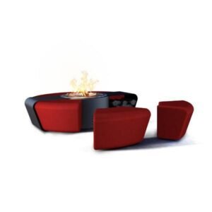 GlammFire Circus Outdoor Fire Pit with Benches - 15 inches