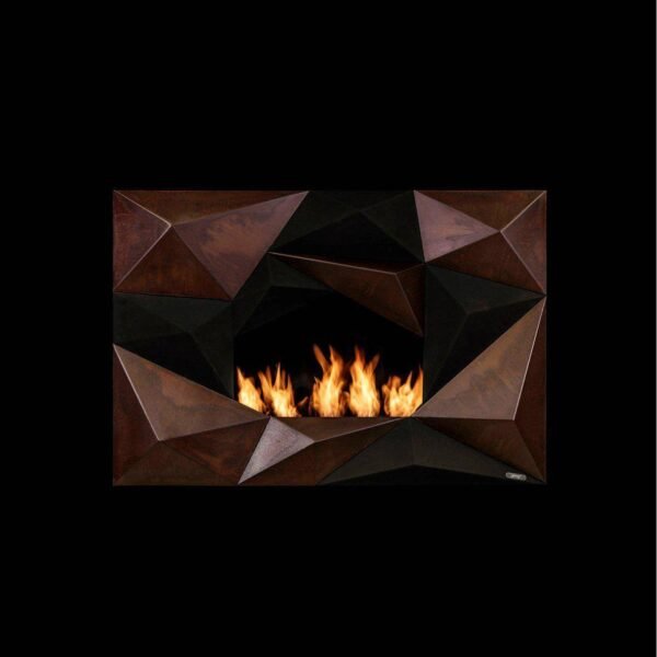 GlammFire Crystal EVOPlus Automatic Wall Mounted Ethanol Fireplace 43" - 图片 3