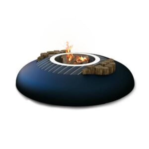 GlammFire Mime Fire Pit with Crea7ion EVO Plus Round Burner