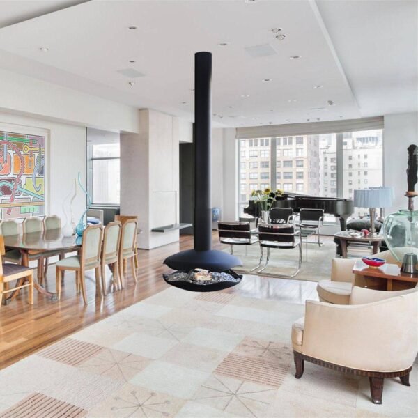GlammFire Perola Ceiling Hanging Ethanol Fireplace -87 inch - 图片 10