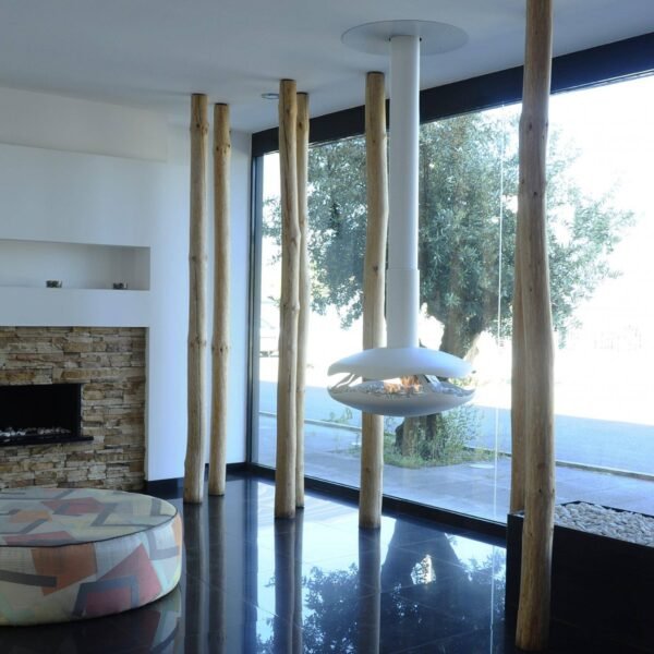 GlammFire Perola Ceiling Hanging Ethanol Fireplace -87 inch - 图片 3